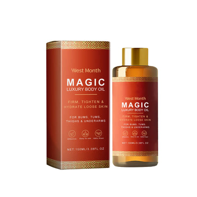 Deeply moisturizing luxury body oil. Firms, nourishes & repairs dry skin while softening chest, thighs & body for rejuvenation.