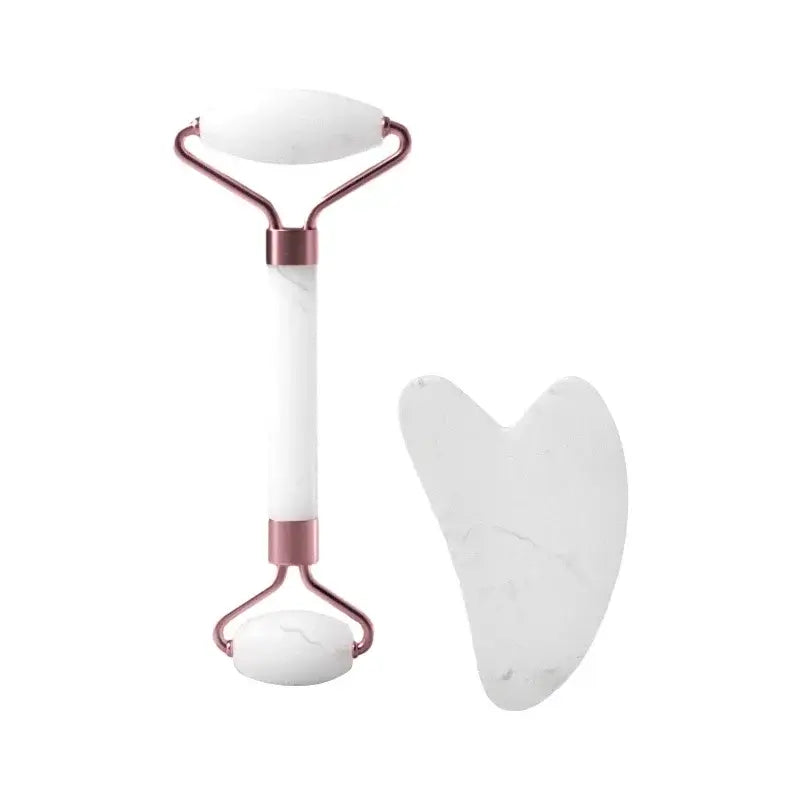 Resin facial roller & scraping tool for face, neck & eye massage. Helps improve circulation, reduce puffiness & relax muscles. Shop Frost Glow Cosmetics.