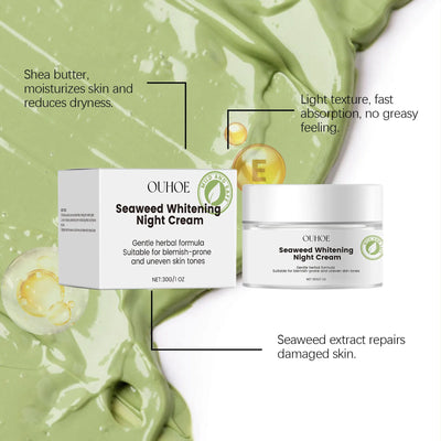 Frost Glow Cosmetics nourishing night cream hydrates, whitens & brightens while repairing skin overnight for radiant, youthful glow.