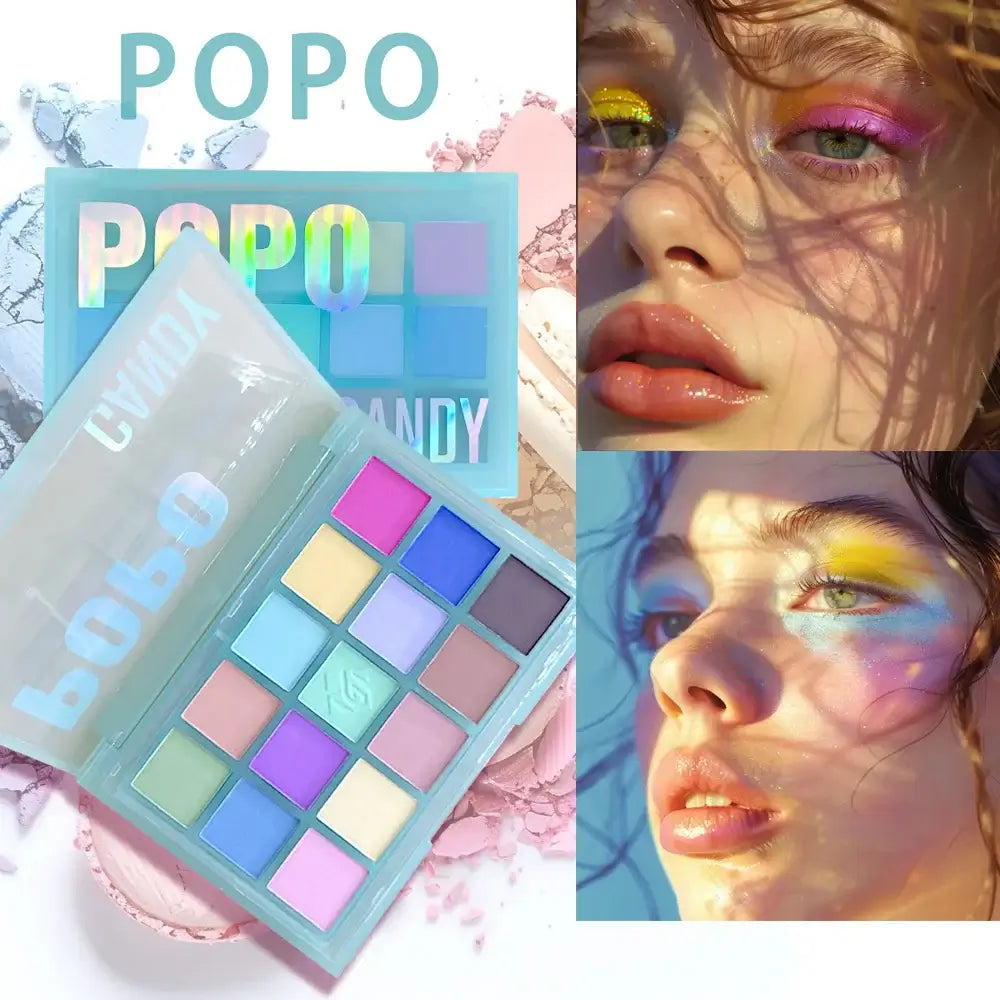 Frost Glow Cosmetics 15-shade eyeshadow palette. High-pigment shimmer, matte & metallic neutrals & bolds, waterproof & long-lasting.