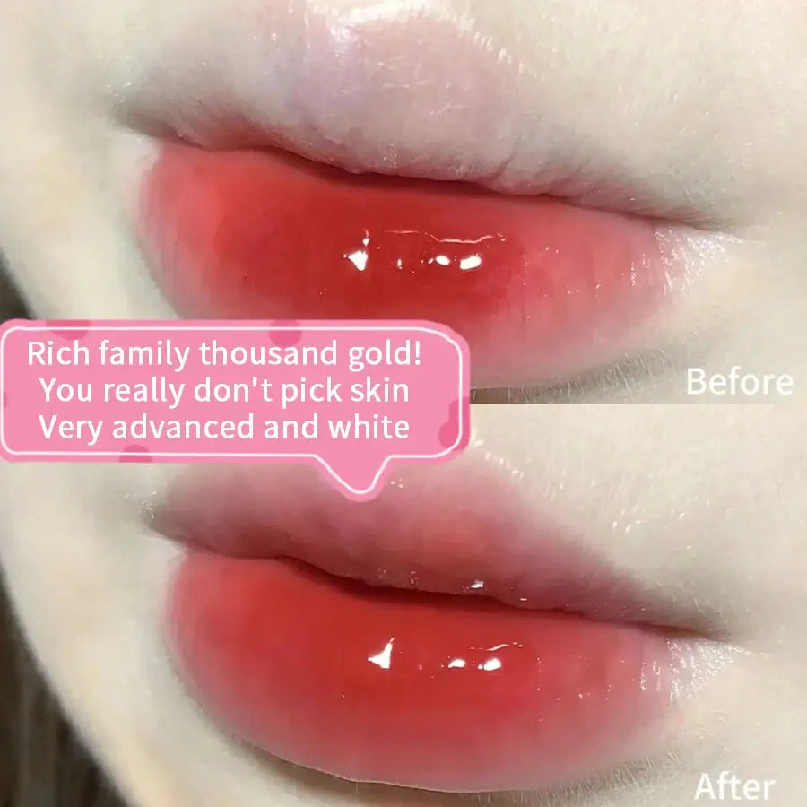 Frost Glow Cosmetics Transparent Lip Gloss delivers mirror-like shine, hydration & waterproof wear. Long-lasting, non-sticky glassy lips.