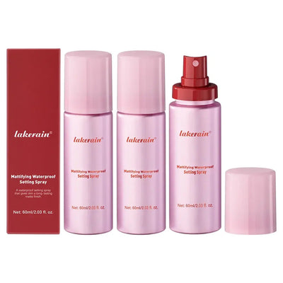 Frost Glow Cosmetics mattifying waterproof setting spray. Oil-control, non-sticky, glossy matte base fixer for all skin types.