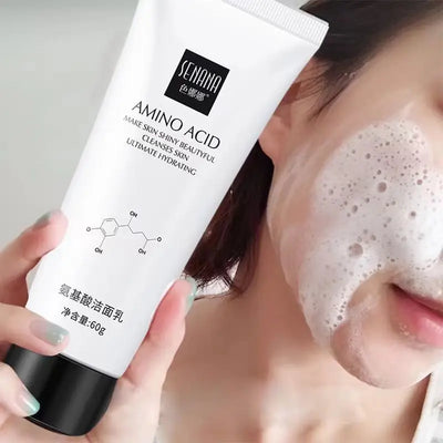 Frost Glow Cosmetics amino acid cleanser 60g deeply cleanses, moisturizes & controls oil. Gentle, non-irritating foam for all skin types.