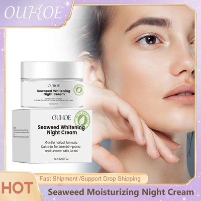 Frost Glow Cosmetics nourishing night cream hydrates, whitens & brightens while repairing skin overnight for radiant, youthful glow.