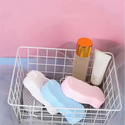 Gentle bath sponge for cleansing & exfoliation. Soft body scrub wisp brush that refreshes skin & enhances your shower routine.