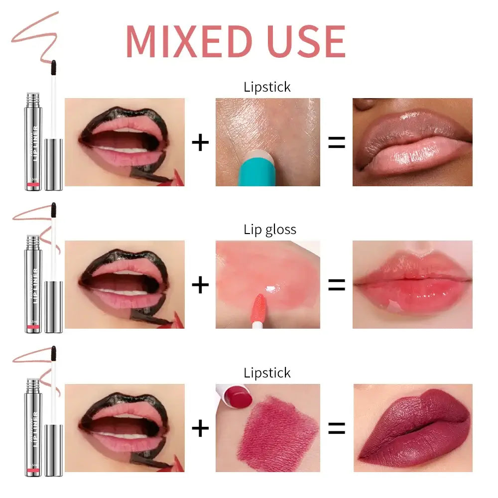 Frost Glow Cosmetics peel-off lip liner set features 4 waterproof, long-lasting shades. Moisturizes lips with a tattoo-effect finish.