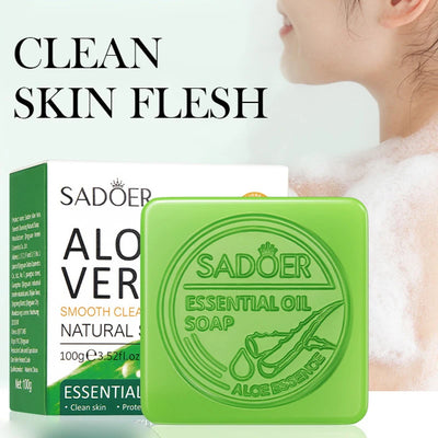 Frost Glow Cosmetics aloe facial soap deeply cleanses, hydrates & firms. Handmade moisturizing bar for face wash & body care.