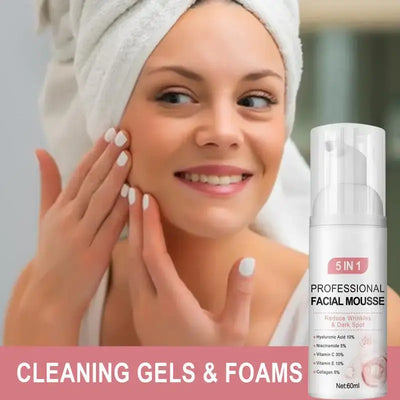 Frost Glow Cosmetics foaming facial cleanser deeply cleanses, controls oil & removes blackheads while keeping skin soft & hydrated.