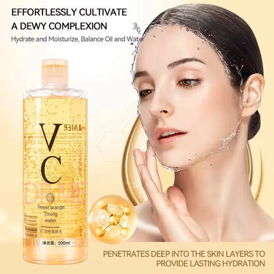 Frost Glow Cosmetics vitamin C toner 500ml hydrates, refreshes & repairs skin. Prevents dryness, brightens & supports healthy glow.