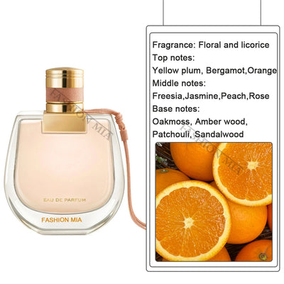 A lasting floral citrus perfume for women. 75ml Eau De Parfum with feminine allure — perfect for dating, gifts & daily wear.