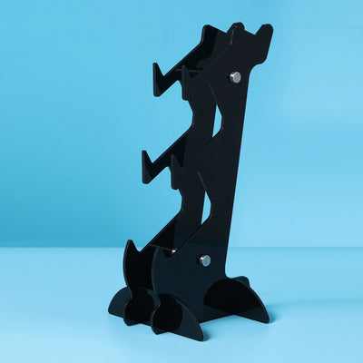 Frost Glow Cosmetics universal 3-layer stand for PS5, PS4, Xbox, and Switch controllers with headphone holder. Durable & space-saving.