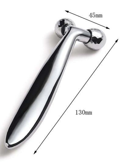 3D Y-shape face roller massager for lifting, tightening & wrinkle reduction. 360° rotation for face & body care. Shop Frost Glow Cosmetics skincare tools.