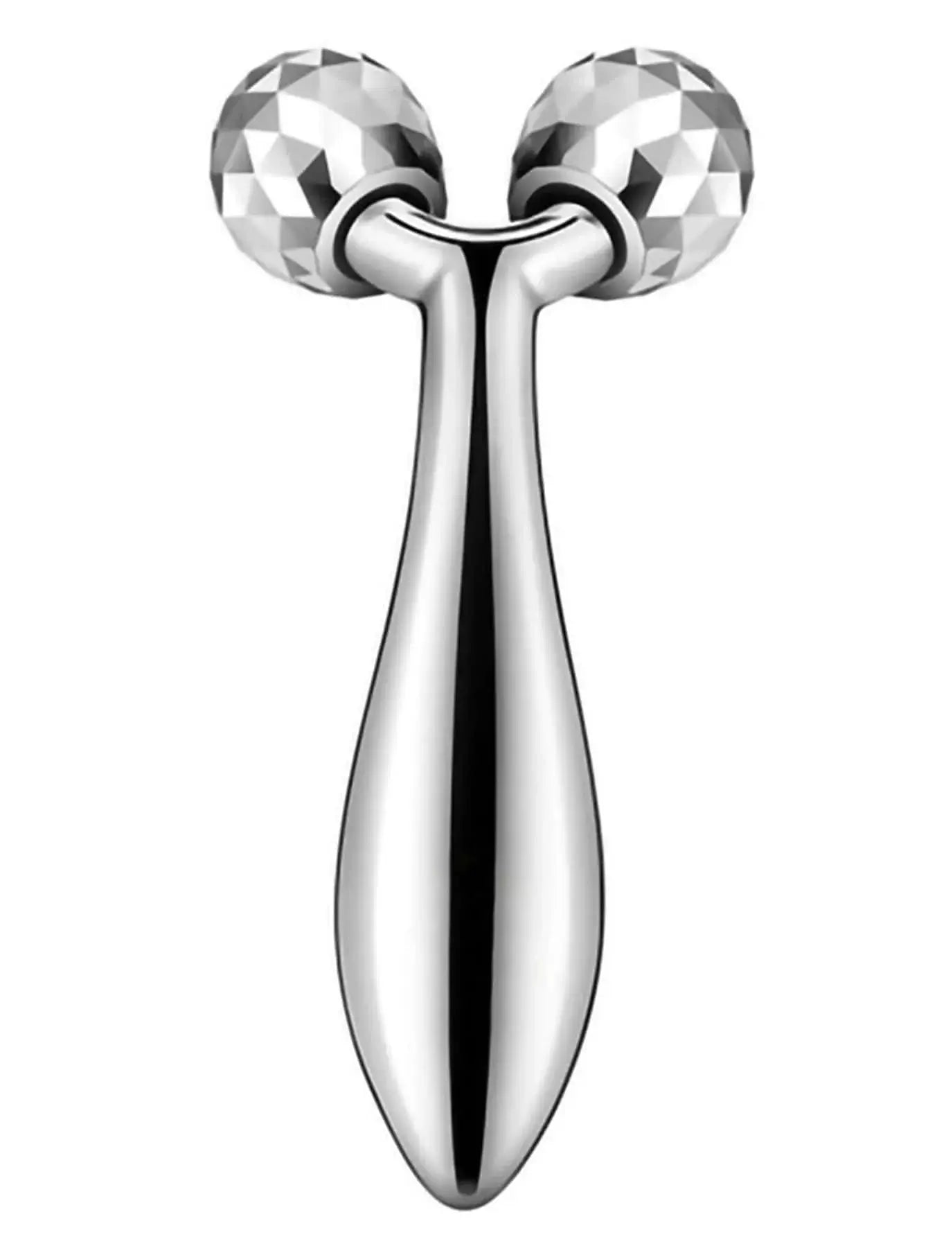 3D Y-shape face roller massager for lifting, tightening & wrinkle reduction. 360° rotation for face & body care. Shop Frost Glow Cosmetics skincare tools.