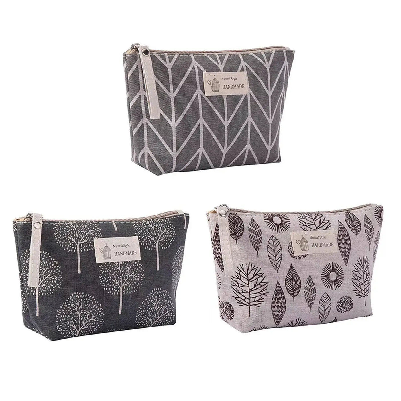 Stylish 3pcs cosmetic pouch set for girls. Portable, printed, and perfect for organizing makeup & accessories. Shop Frost Glow Cosmetics today!