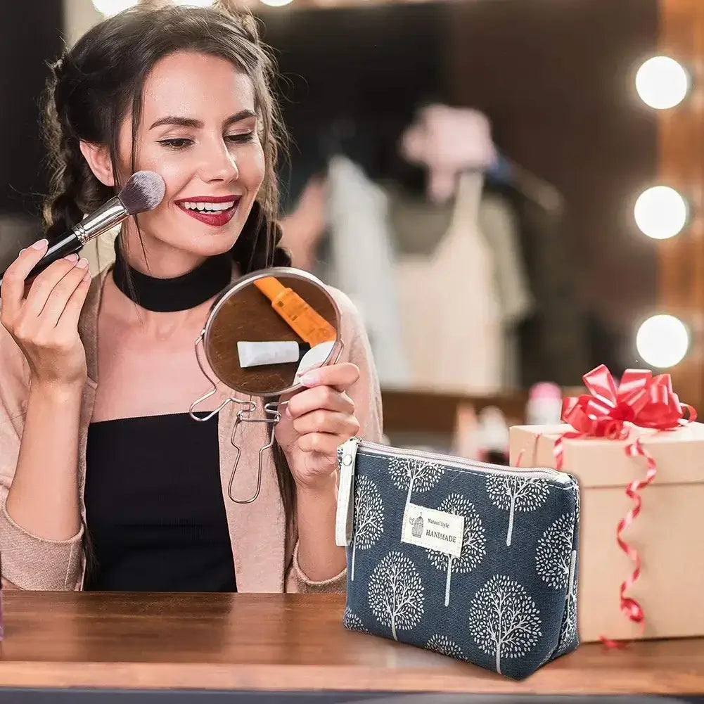 Stylish 3pcs cosmetic pouch set for girls. Portable, printed, and perfect for organizing makeup & accessories. Shop Frost Glow Cosmetics today!