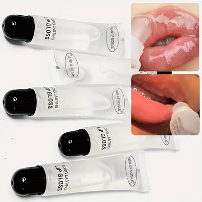 Frost Glow Cosmetics 5pcs Lip Gloss Set. Hydrating, non-sticky shine with moisturizing lip oil for smooth, glossy lips all day.