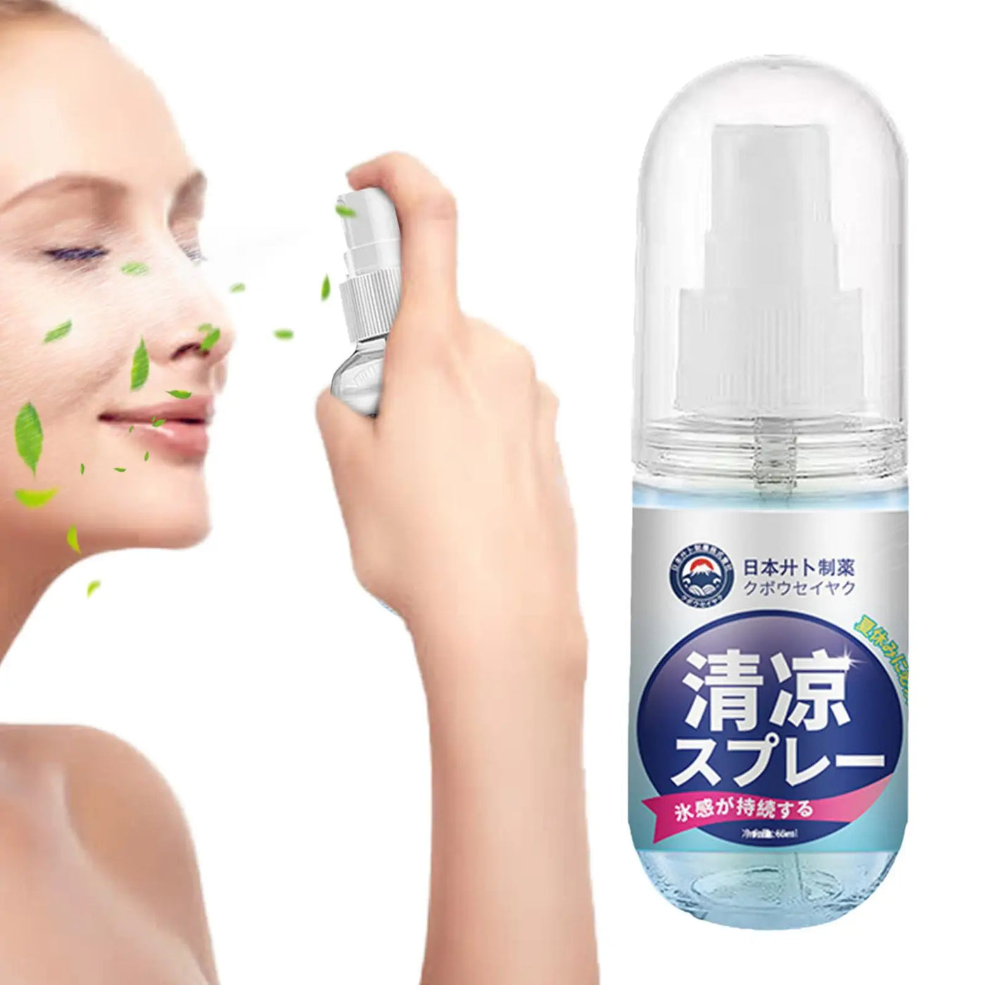 Stay fresh in hot weather with our 60ml cooling spray. Refreshing body mist for heat relief, hydration & outdoor protection.