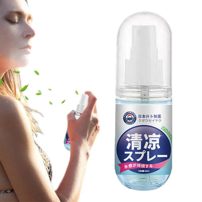 Stay fresh in hot weather with our 60ml cooling spray. Refreshing body mist for heat relief, hydration & outdoor protection.