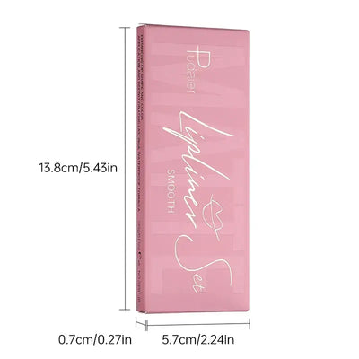 Frost Glow Cosmetics 6pcs matte lip liner set. Waterproof, durable & easy to color. Long-lasting lip contour pencils for all skin types.