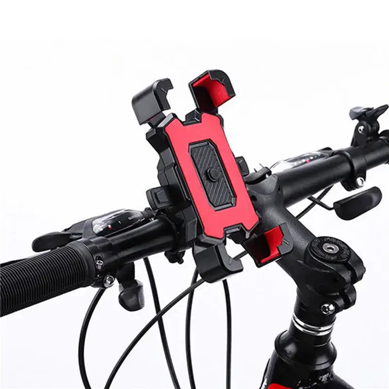Frost Glow Cosmetics adjustable bike & motorcycle phone holder. 360° rotatable GPS mount, cycling accessories for sports & travel.