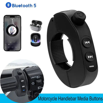 Control music & calls hands-free with Frost Glow Cosmetics Bluetooth 5.3 remote for helmet, bike & car. Safe, durable, easy to use.