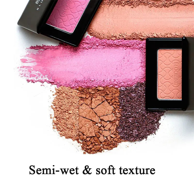 Model showcasing Blooming Blush Powder in B07, featuring soft pink tones and long-lasting cheek tint effect.