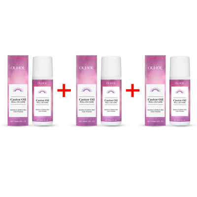 Nourishing body massage oil roll-on with castor oil. Moisturizes, repairs dryness & lightens fine lines for smooth, radiant skin.