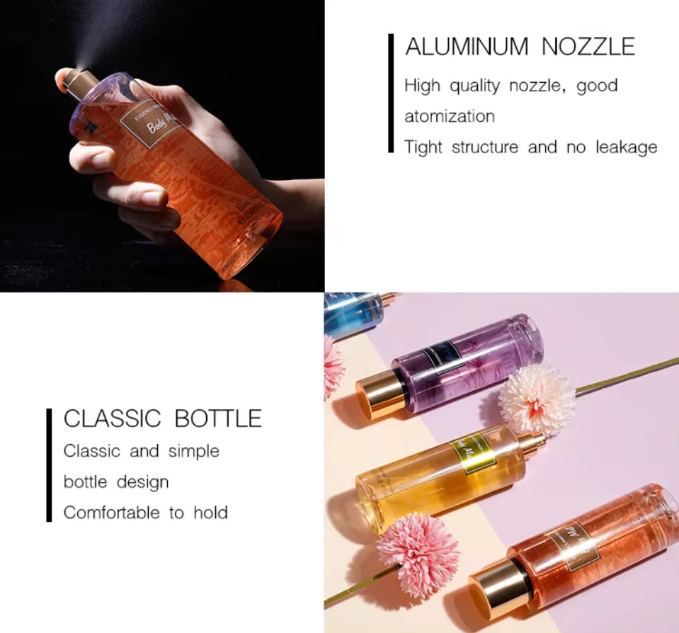 A sweet 250ml body mist for women with coconut & vanilla notes. Refreshing, long-lasting fine fragrance mist for daily wear.