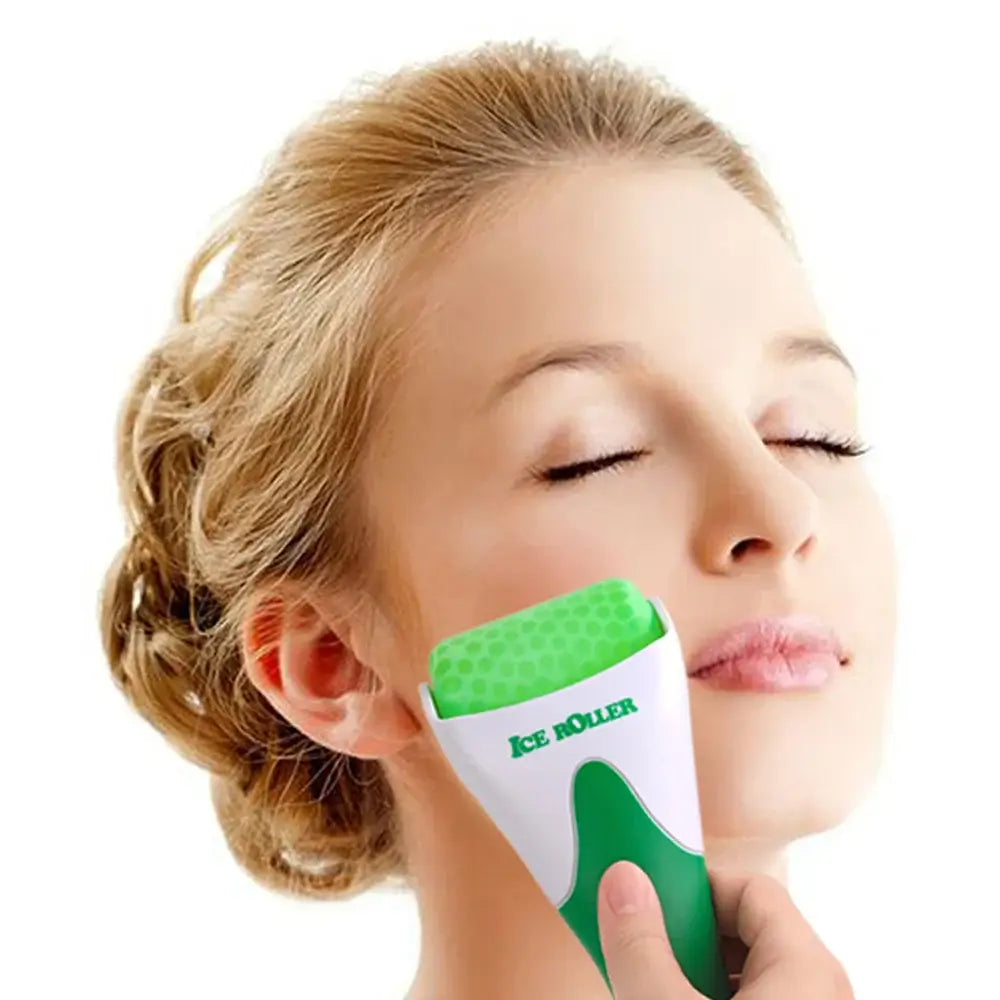 Cool ice roller for face lifting & wrinkle reduction. Relieves puffiness, pain & tension while refreshing skin. Shop Frost Glow Cosmetics today!