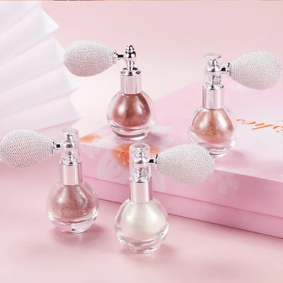 Frost Glow Cosmetics Diamond Highlighter Spray. Waterproof glitter powder for face & body contour, bronzing & luminous glow.