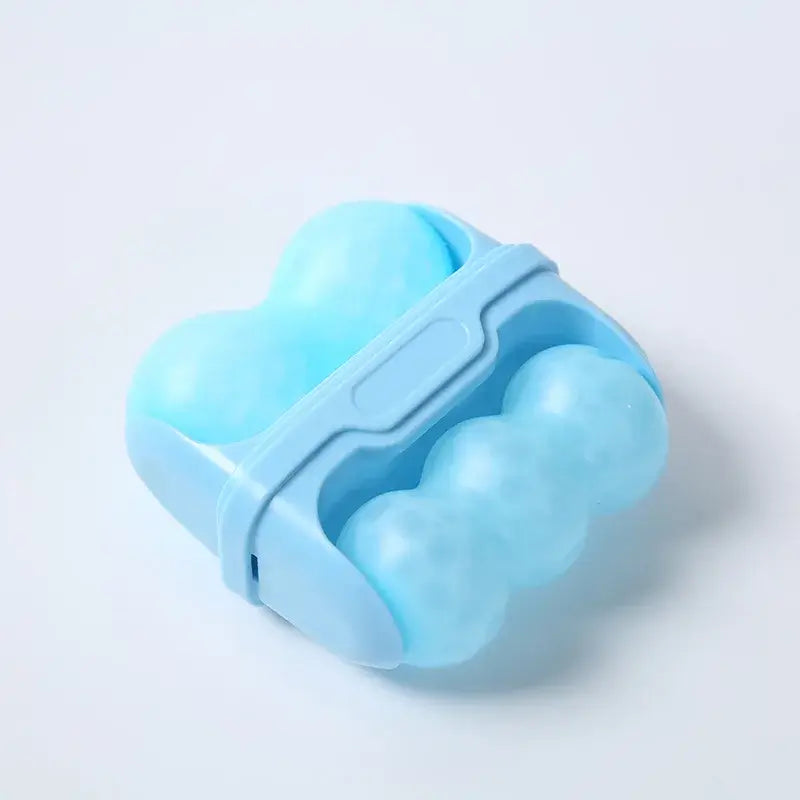 Dual-head ice roller for puffiness, migraines & skin tightening. Relieve tension & refresh your skin with Frost Glow Cosmetics beauty tools.