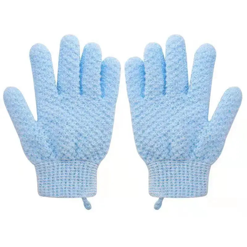 Exfoliating bath gloves for body & face. Improve circulation, remove dead skin & leave skin soft, smooth & refreshed.