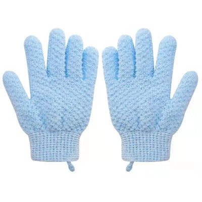 Exfoliating bath gloves for body & face. Improve circulation, remove dead skin & leave skin soft, smooth & refreshed.