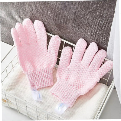 Exfoliating bath gloves for body & face. Improve circulation, remove dead skin & leave skin soft, smooth & refreshed.