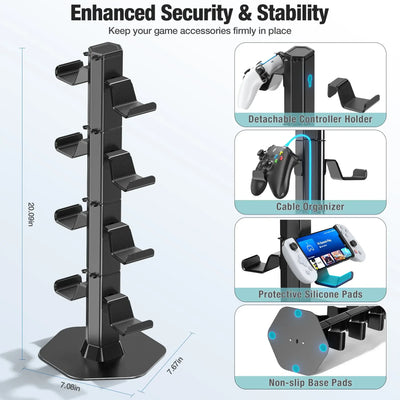 Organize your gaming setup with Frost Glow Cosmetics universal controller & headset holder. Fits Xbox, PS5, PS4, Switch & more.