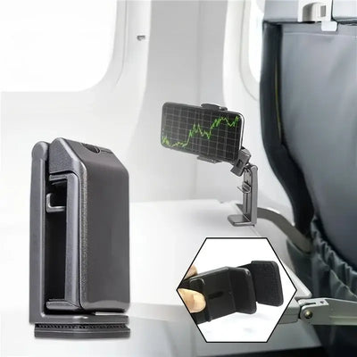 Frost Glow Cosmetics phone holder for car & tabletop use. Hands-free viewing, travel-friendly, ideal plane travel accessory gift.