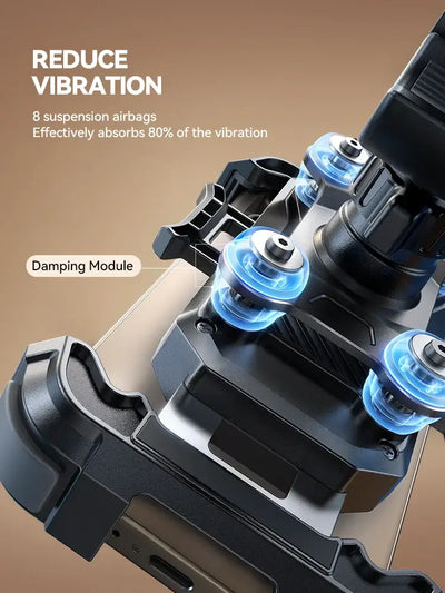 Frost Glow Cosmetics Joyroom motorcycle phone holder. Anti-vibration mount for 4.7–7" phones, secure handlebar bike accessory.