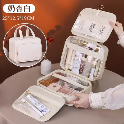 Spacious PU cosmetic & toiletry bag for women. Durable, portable & perfect for travel or daily storage. Shop Frost Glow Cosmetics organizers today!