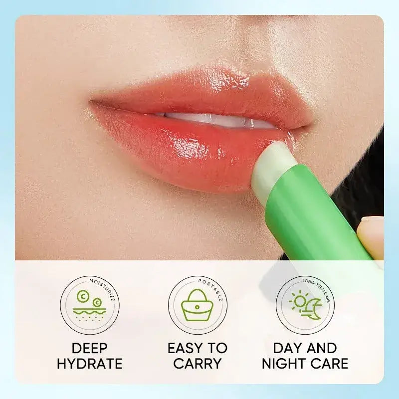 Frost Glow Cosmetics Lip Aloe Balm hydrates, repairs & prevents cracking. Gentle, refreshing & non-irritating daily lip care.