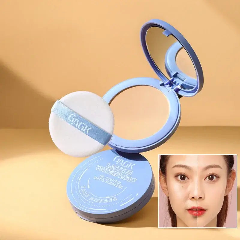 Frost Glow Cosmetics Loose Powder shades: #01 Classic Ivory, #02 Natural Beige, #03 Pure Beige displayed with models.