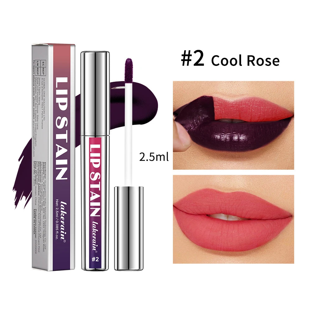 Frost Glow Cosmetics Matte Lip Ink. Long-lasting Korean lip tint with waterproof, peel-off matte finish for bold, smudge-free lips.