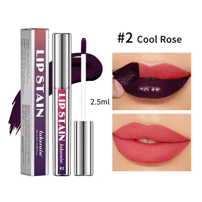 Frost Glow Cosmetics Matte Lip Ink. Long-lasting Korean lip tint with waterproof, peel-off matte finish for bold, smudge-free lips.