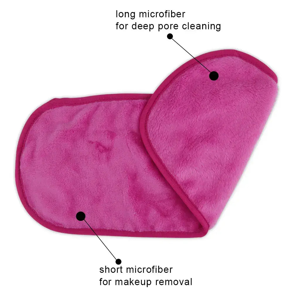 Soft microfiber makeup remover towel. Reusable, washable & gentle on skin for daily cleansing. Shop eco-friendly beauty tools at Frost Glow Cosmetics!