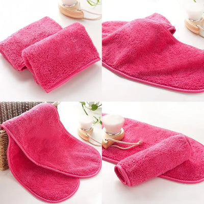 Soft microfiber makeup remover towel. Reusable, washable & gentle on skin for daily cleansing. Shop eco-friendly beauty tools at Frost Glow Cosmetics!