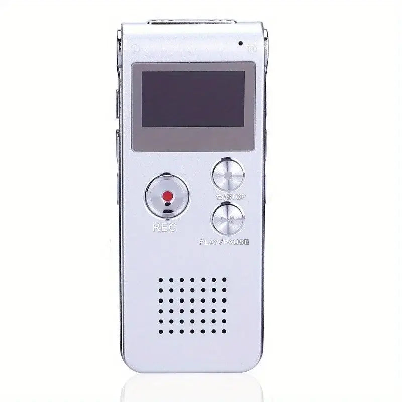 Frost Glow Cosmetics mini voice-activated recorder with MP3 & USB. Small, upgraded audio recorder for lectures, meetings & notes.