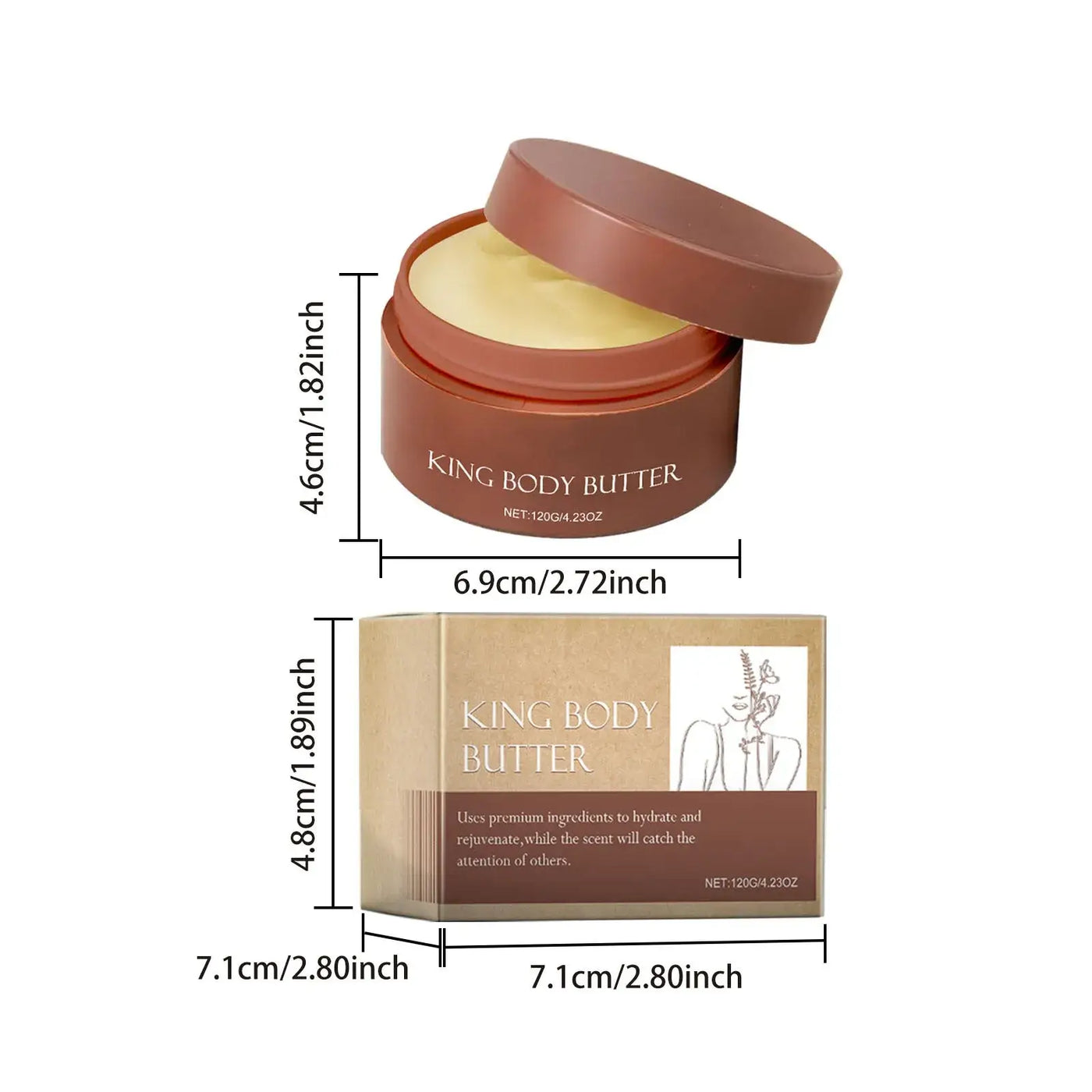 Moisturizing organic body butter with a warm cologne scent. Nourishes skin while leaving a subtle masculine fragrance.