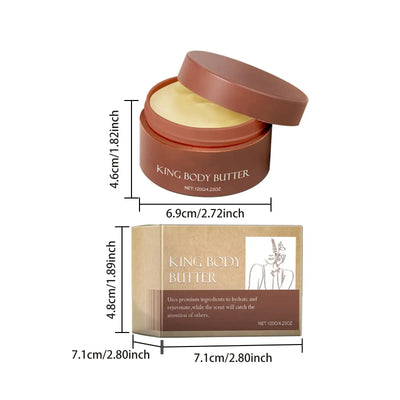 Moisturizing organic body butter with a warm cologne scent. Nourishes skin while leaving a subtle masculine fragrance.