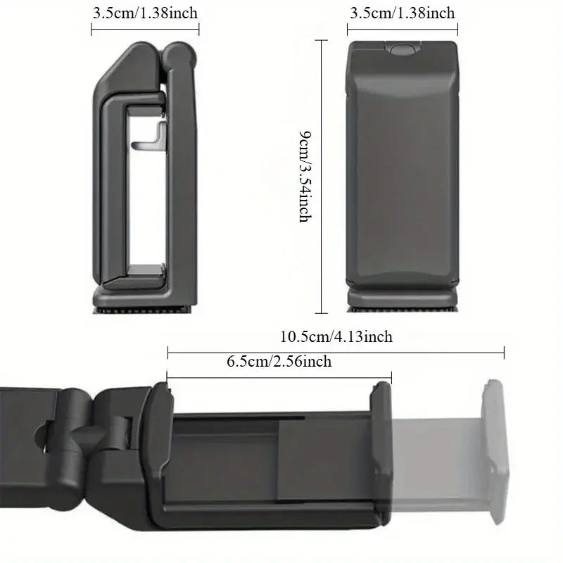 Frost Glow Cosmetics phone holder for car & tabletop use. Hands-free viewing, travel-friendly, ideal plane travel accessory gift.