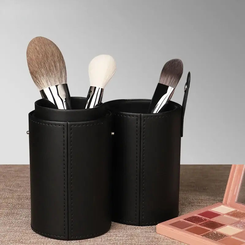 Portable brush bucket for storing makeup brushes. Choose from 2 stylish colors. Special offer: get the 2nd one at half price! Shop Frost Glow Cosmetics.