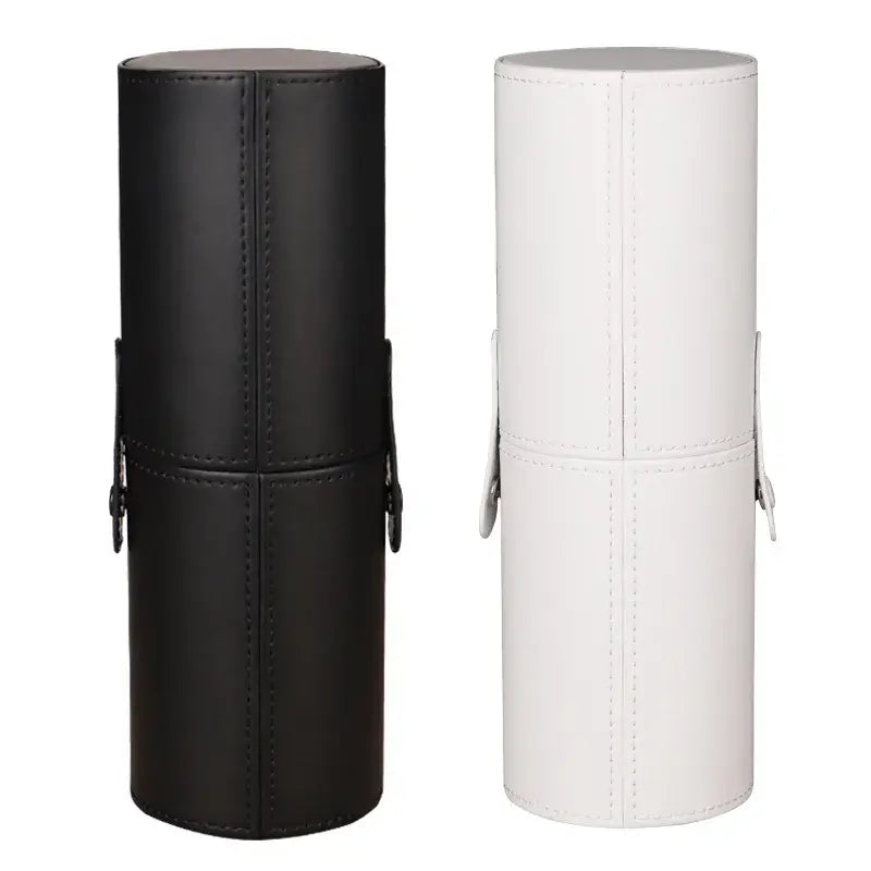 Portable brush bucket for storing makeup brushes. Choose from 2 stylish colors. Special offer: get the 2nd one at half price! Shop Frost Glow Cosmetics.